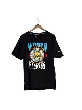 Lucky Charm Black Patch T-Shirt World Famous‎ Design 1984 Large Embroidered